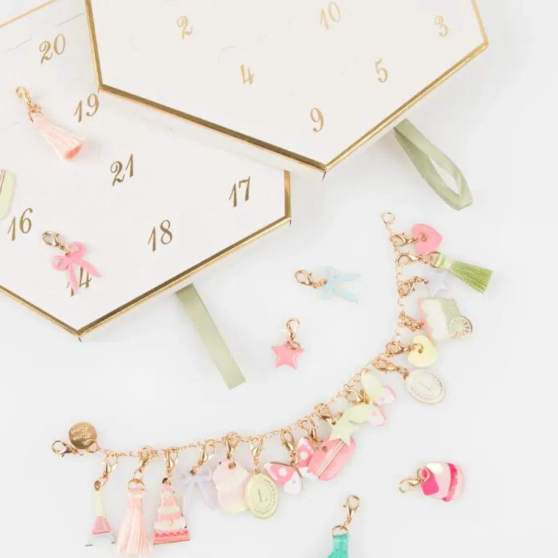 Meri Meri Julekalender med Armbånd og Charms