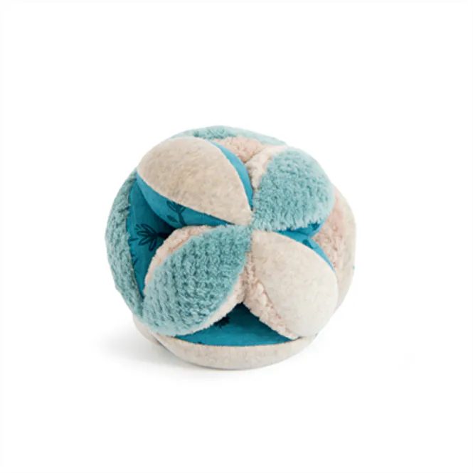 Hovedbilde  Moulin Roty Ball med ulike teksturer, Blå