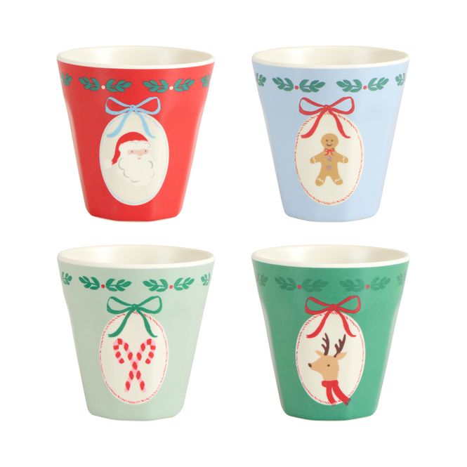 Hovedbilde Meri Meri Gjenbrukbare Julekopper 4 stk. - Jolly Christmas