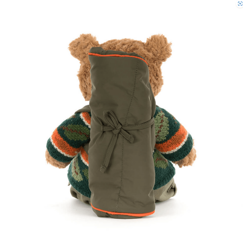 Jellycat Kosedyr - Bartholomew Bear Hiking Outfit