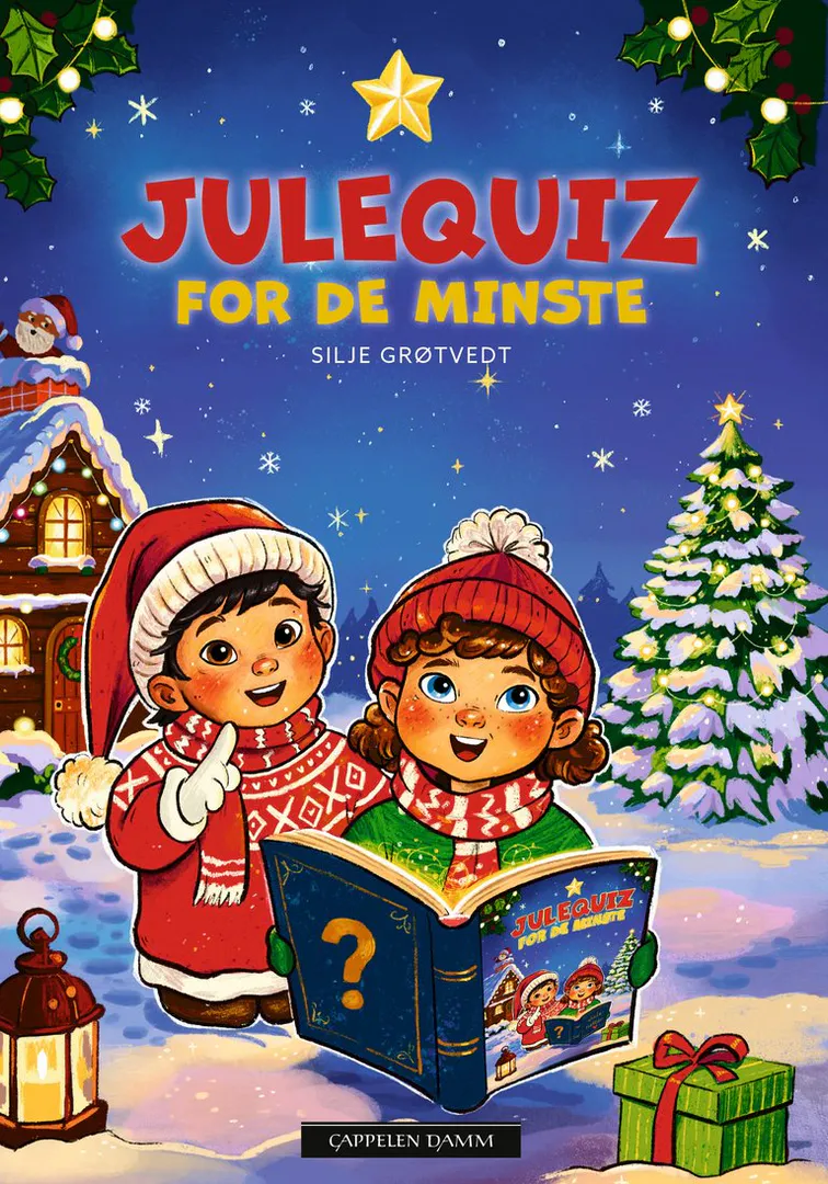 Julequiz for de minste 2026, en fargerik og morsom julequizbok for små barn og barnefamilier.