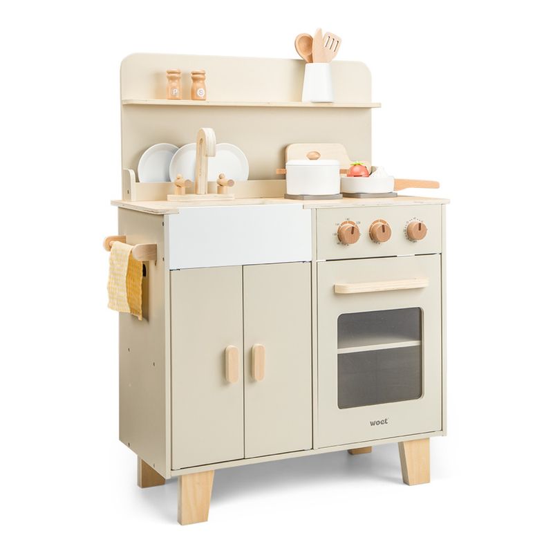 Woet Beige Lekekjøkken med tilbehør