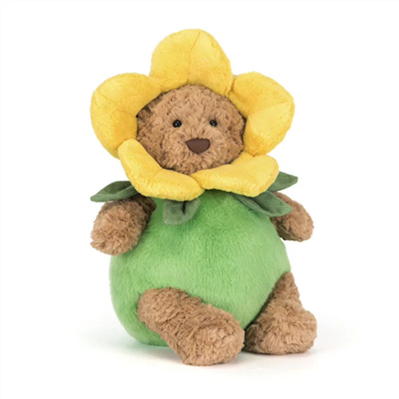 Jellycat Kosedyr, Bartholomew Bear Daffodil Outfit
